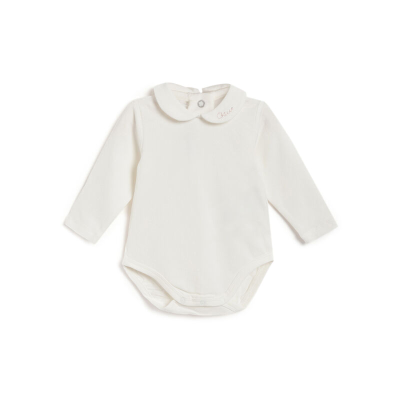 Girls Medium Pink Solid Bodysuit with Dungaree image number 2